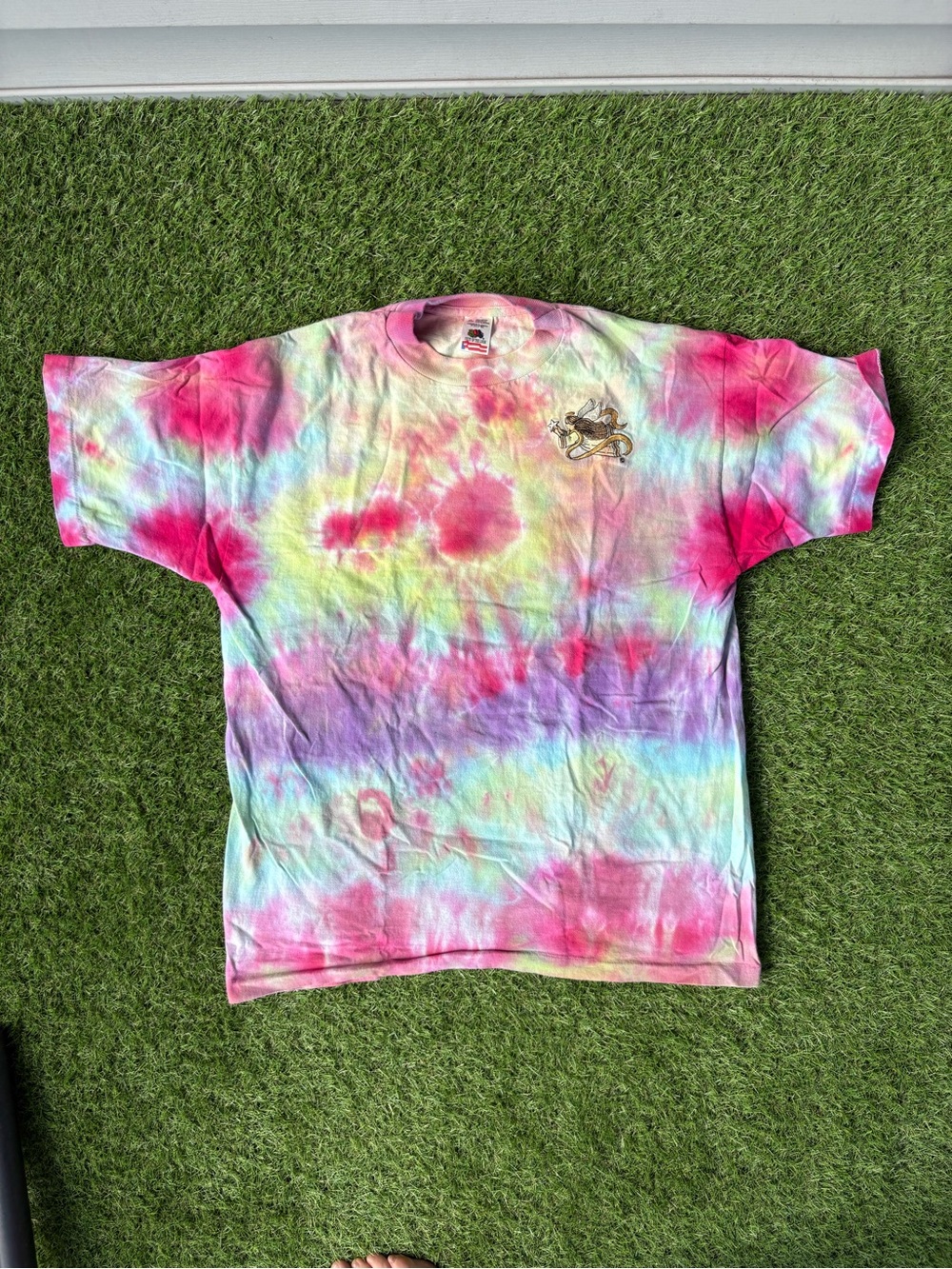 Fruit of the Loom Tie-Dye Short Sleeve Tee - Pink, Purple, Blue, Yellow, Green